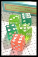 Dice : Dice - 6D Pipped - Green and Pink Jumbo Hoyle - Ebay May 2013